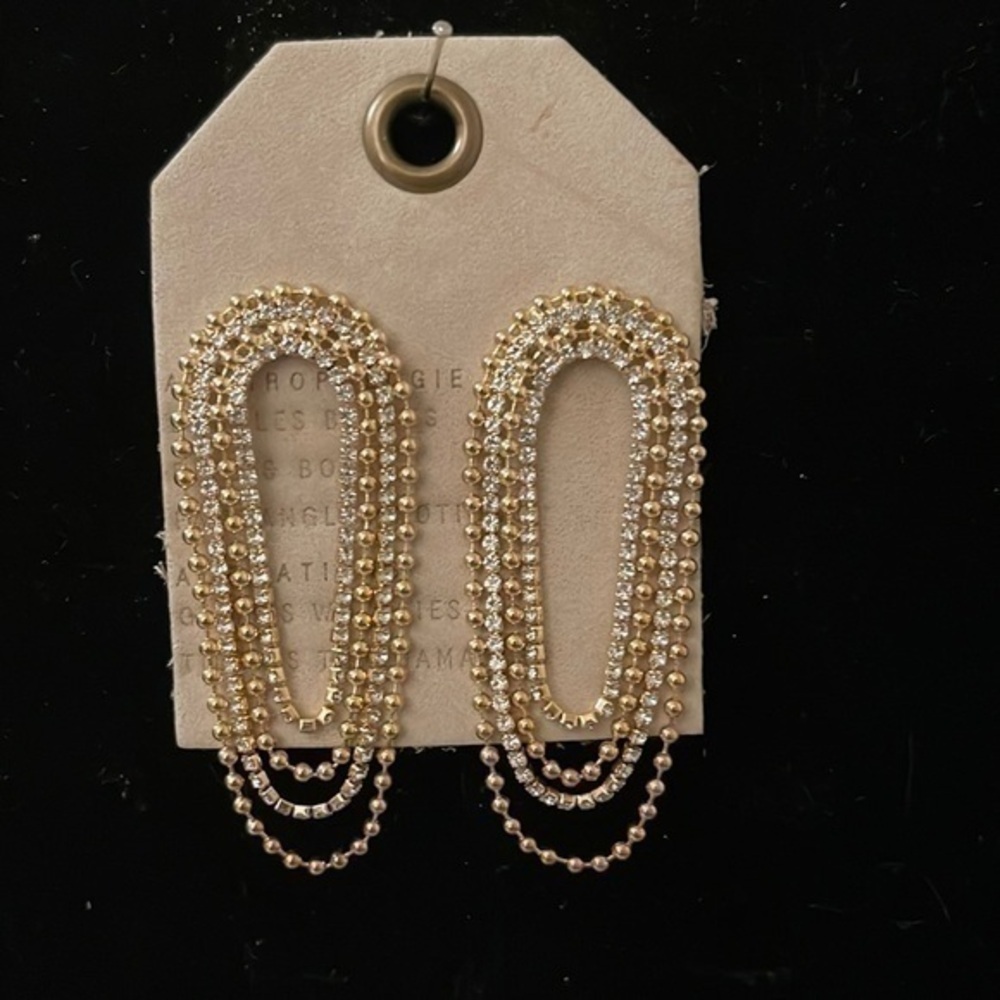 Anthropologie Ball and Chain Earrings. NWT